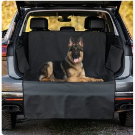 Dog Car Mat Pet Car Mats Trunk Rear Seat (Option: Black-Currency)