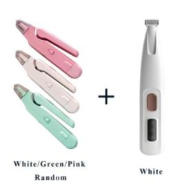 2 In 1 Pet Nail Clippers With Led Light Dog Cat Special Blood Line Scissors Multifunction Animals Paw Nail Trimmer Pet Supplies (Option: Set10)